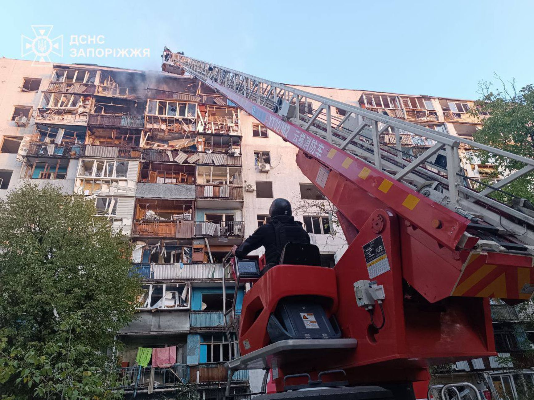 Последствия российской атаки в Запорожье